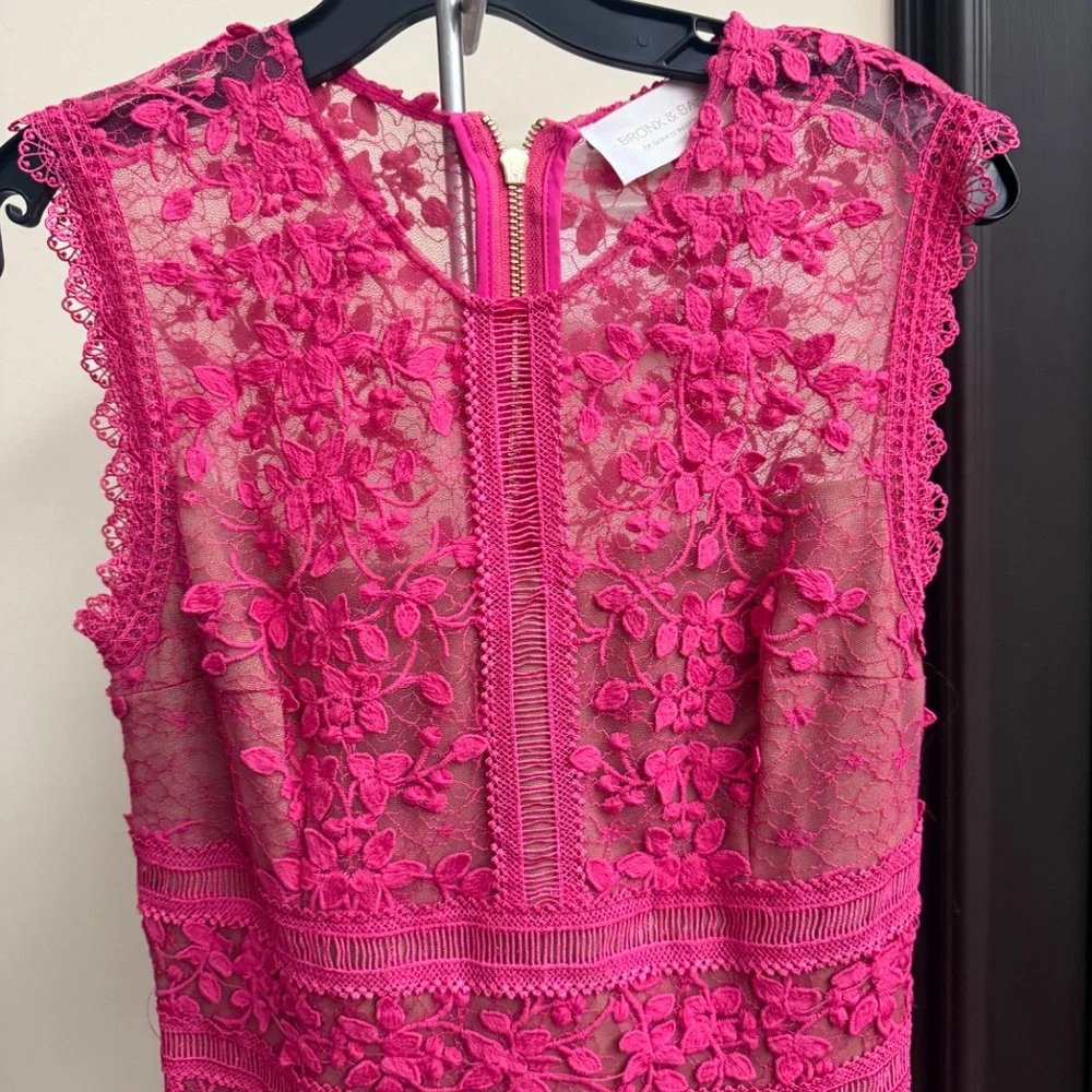 Bronx and Blanco embroidered mesh midi dress - Picture 6 of 11